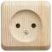 Розетка 1-м ОП Этюд Дача 16А IP20 250В без заземл. без защ. шторок сосна SE PA16-001D