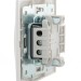 Переключатель проходной 1-кл. СП Mira 10А IP20 с бел.вставкой бел. LEZARD 701-0202-105