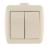 Выключатель 2-кл. ОП Nata 10А IP20 крем. LEZARD 710-0300-101