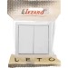 Выключатель 2-кл. ОП LETO бел. LEZARD 752-0200-101