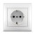 Розетка 1-м СП Севиль 16А IP20 с заземл. бел. UNIVersal С0028