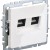 Розетка компьютерная двойн. СП RJ45 кат.5E BRITE РК10-2-БрБ механизм бел. IEK BR-K20-1-K01