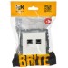Розетка компьютерная двойн. СП RJ45 кат.5E BRITE РК10-2-БрБ механизм бел. IEK BR-K20-1-K01
