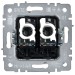 Розетка компьютерная двойн. СП RJ45 кат.5E BRITE РК10-2-БрБ механизм бел. IEK BR-K20-1-K01