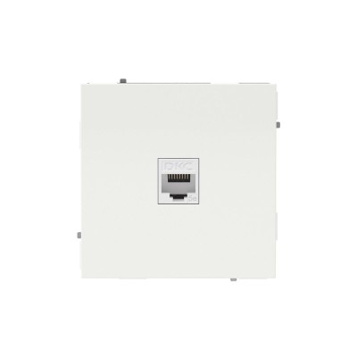 Розетка компьютерная 1-м KANT RJ45 кат.5E без шторки бел. магнолия DKC 7000663