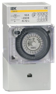 Таймер аналоговый ТЭМ-181 16А 230В на DIN-рейку KARAT IEK MTA20-16 Таймер аналоговый ТЭМ-181 16А 230В на DIN-рейку KARAT IEK MTA20-16