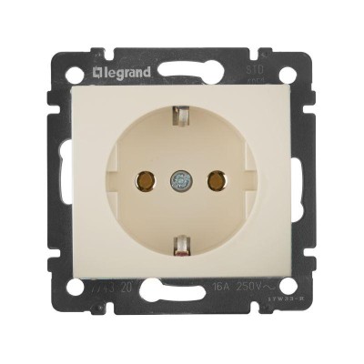 Розетка 1-м СП Valena 16А IP20 с заземл. на винтах механизм сл. кость Leg 774320 Розетка 1-м СП Valena 16А IP20 с заземл. на винтах механизм сл. кость Leg 774320
