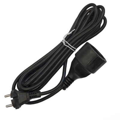 Удлинитель-шнур 1х3м без заземл. 10А IP20 ПВС 2х1 черн. DOMTOK 2339