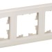 Рамка 3-м BRITE РУ-3-2-БрВа стекло ванильн. IEK BR-M32-G-K10