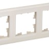 Рамка 3-м BRITE РУ-3-2-БрВа стекло ванильн. IEK BR-M32-G-K10
