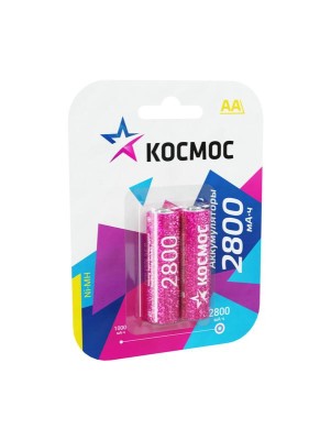 Аккумулятор AA/R6 2800мА.ч NI-MN BP-2 (блист.2шт) КОСМОС KOCR6NIMH2800MAH2BL Аккумулятор AA/R6 2800мА.ч NI-MN BP-2 (блист.2шт) КОСМОС KOCR6NIMH2800MAH2BL