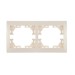 Рамка 2-м Mira горизонт. крем. LEZARD 701-0300-147