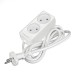Удлинитель 2х1.5м без заземл. 10А IP20 2.2кВт ПВС 2х1 бел. DOMTOK 2344