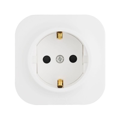 Розетка 1-м ОП Quteo 16А IP20 2P+E с заземл. без защ. шторок бел. IEK 782211