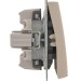 Выключатель 1-кл. СП Rain IP20 с подсветкой механизм крем. LEZARD 703-0388-111