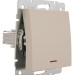 Выключатель 1-кл. СП Rain IP20 с подсветкой механизм крем. LEZARD 703-0388-111