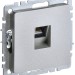 Розетка компьютерная СП RJ45 кат.5E BRITE РК10-БрА механизм алюм. IEK BR-K10-1-K47
