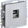Розетка компьютерная СП RJ45 кат.5E BRITE РК10-БрА механизм алюм. IEK BR-K10-1-K47