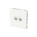 Розетка компьютерная 2-м KANT RJ45 кат.5E без шторки бел. магнолия DKC 7000664