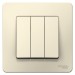 Выключатель 3-кл. СП Blanca 10А IP20 (сх. 1+1+1) 250В молочн. SE BLNVS100502