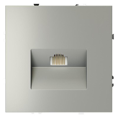 Розетка компьютерная 1-м СП S70 RJ45 кат.6 механизм сталь Voltum VLS060105