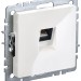 Розетка компьютерная СП RJ45 кат.5E BRITE РК10-БрБ механизм бел. IEK BR-K10-1-K01