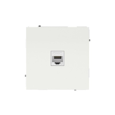 Розетка компьютерная 1-м KANT RJ45 кат.6A без шторки бел. магнолия DKC 7000673