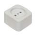 Розетка 1-м ОП Минск 10А IP20 без заземл. бел. Basic EKF EGR10-022-10