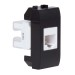 Розетка компьютерная 1-м СП 1мод. Brava RJ45 кат.5E черн. DKC 77654N