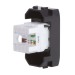 Розетка компьютерная 1-м СП 1мод. Brava RJ45 кат.5E черн. DKC 77654N