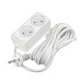 Удлинитель 2х5м без заземл. 10А IP20 2.2кВт ПВС 2х1 бел. DOMTOK 2347