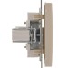 Розетка компьютерная СП Rain RJ45 16А IP20 механизм крем. LEZARD 703-0388-139