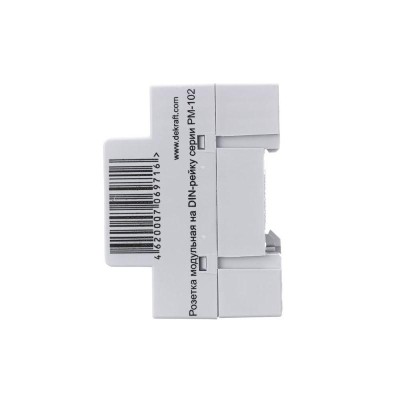 Розетка модульная РМ-102 16А 220В 2P+PEN на DIN-рейку DEKraft 18012DEK