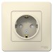 Розетка 1-м СП Blanca 16А IP20 250В с заземл. защ. шторки молоч. SE BLNRS001112