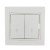 Переключатель проходной 2-кл. СП Mira 10А IP20 с бел.вставкой бел. LEZARD 701-0202-106
