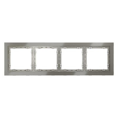 Рамка 4-м S70 стеклян. шелк Voltum VLS110404