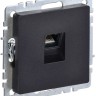 Розетка компьютерная СП RJ45 кат.5E BRITE РК10-БрЧ механизм черн. IEK BR-K10-1-K02