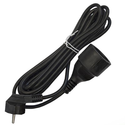 Удлинитель-шнур 1х3м с заземл. 16А IP20 ПВС 3х1 черн. DOMTOK 2342