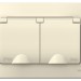 Розетка 2-м СП Blanca 16А IP44 250В с заземл. защ. шторки с крышкой молоч. SE BLNRS441122