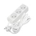 Удлинитель 3х3м без заземл. 10А IP20 2.2кВт ПВС 2х1 бел. DOMTOK 2351