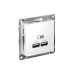 Розетка USB AtlasDesign тип A+A 5В 1х2.1А 2х1.05А механизм бел. SE ATN000133