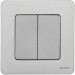 Выключатель 2-кл. Inspiria 10А IP20 250В 10AX механизм алюм. IEK 673622