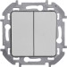 Выключатель 2-кл. Inspiria 10А IP20 250В 10AX механизм алюм. IEK 673622