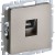 Розетка компьютерная СП RJ45 кат.5E BRITE РК10-БрШ механизм шампань IEK BR-K10-1-K37