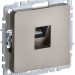 Розетка компьютерная СП RJ45 кат.5E BRITE РК10-БрШ механизм шампань IEK BR-K10-1-K37