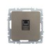 Розетка компьютерная СП RJ45 кат.5E BRITE РК10-БрШ механизм шампань IEK BR-K10-1-K37