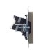 Розетка компьютерная СП RJ45 кат.5E BRITE РК10-БрШ механизм шампань IEK BR-K10-1-K37