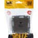 Розетка компьютерная СП RJ45 кат.5E BRITE РК10-БрШ механизм шампань IEK BR-K10-1-K37