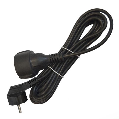 Удлинитель-шнур 1х5м с заземл. 16А IP20 ПВС 3х1 черн. DOMTOK 2359