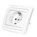 Розетка 1-м СП Валери 16А IP20 с заземл. бел. UNIVersal В0028